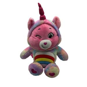 Care Bears‎ 2021 Dream Bright Unicorn Costume Plush Rainbow Stripes Heart Detail